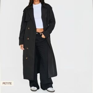 PrettyLittleThing | Black Trench Coat